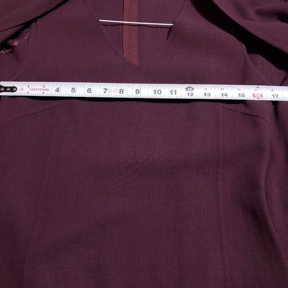 Vintage Mila Schon Faux Fur Cuff Open Blazer Jacket Women's Size 8 40 Red Italy - Picture 12 of 12